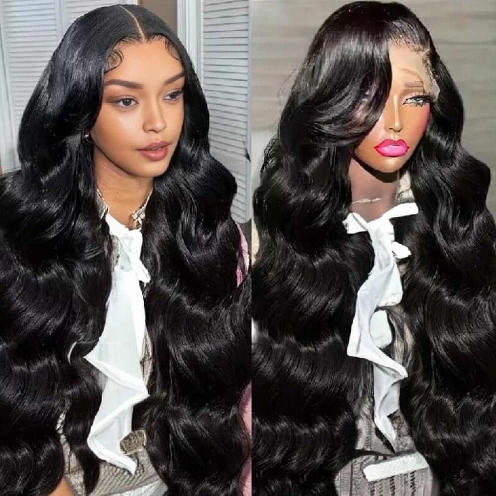 28 Inch Body Wave Lace Front Wigs Human Hair 13X4 SKINLIKE Real HD Lace Front Wigs Human Hair Pre Plucked Body Wave Glueless Frontal Wigs Human Hair 180% Density for Women - Absolute Discounts