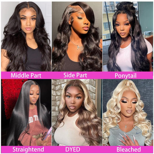 28 Inch Body Wave Lace Front Wigs Human Hair 13X4 SKINLIKE Real HD Lace Front Wigs Human Hair Pre Plucked Body Wave Glueless Frontal Wigs Human Hair 180% Density for Women - Absolute Discounts