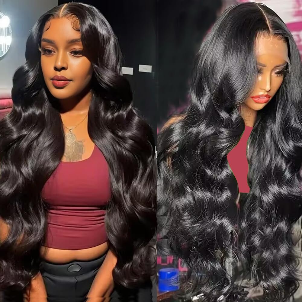 28 Inch Body Wave Lace Front Wigs Human Hair 13X4 SKINLIKE Real HD Lace Front Wigs Human Hair Pre Plucked Body Wave Glueless Frontal Wigs Human Hair 180% Density for Women - Absolute Discounts