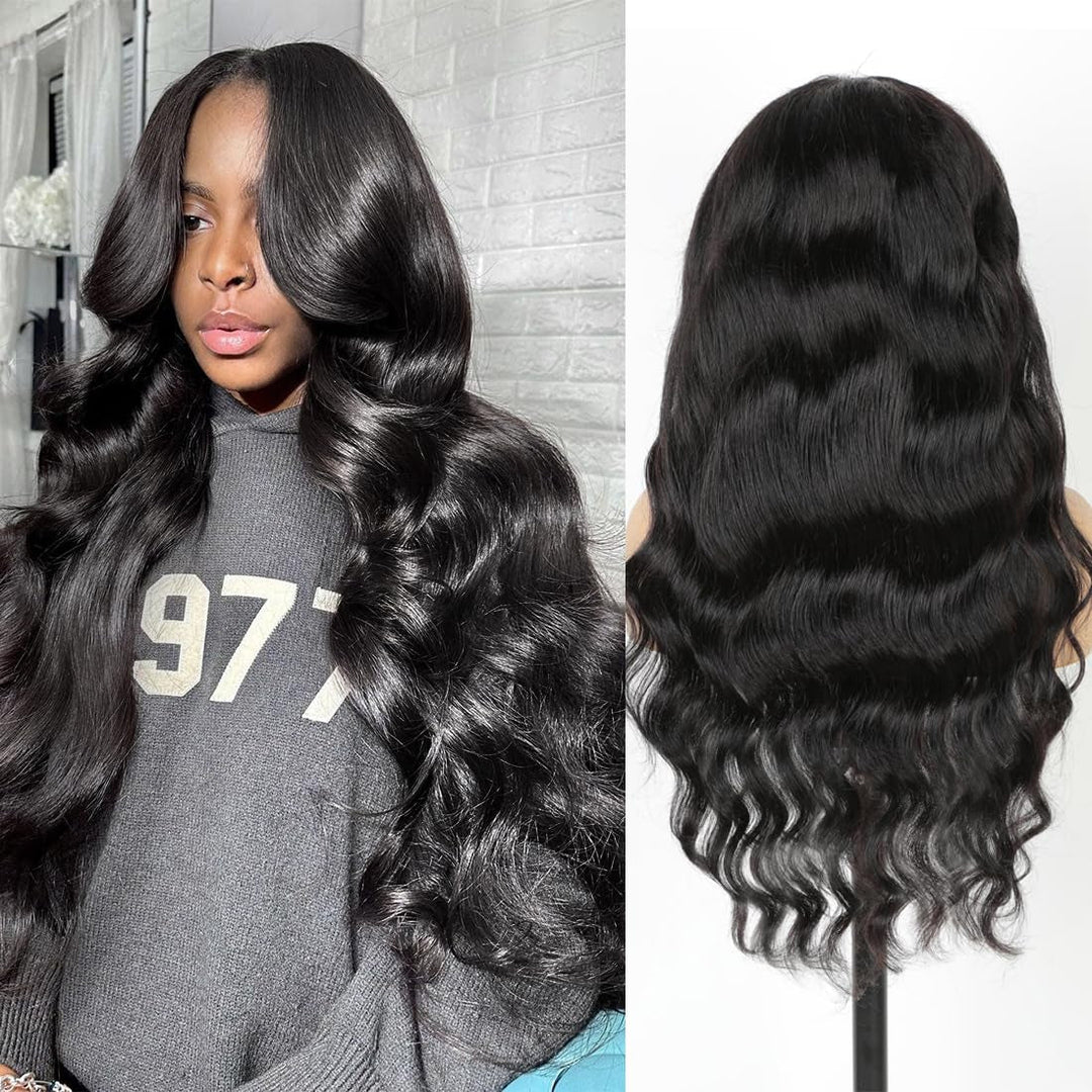 28 Inch Body Wave Lace Front Wigs Human Hair 13X4 SKINLIKE Real HD Lace Front Wigs Human Hair Pre Plucked Body Wave Glueless Frontal Wigs Human Hair 180% Density for Women - Absolute Discounts
