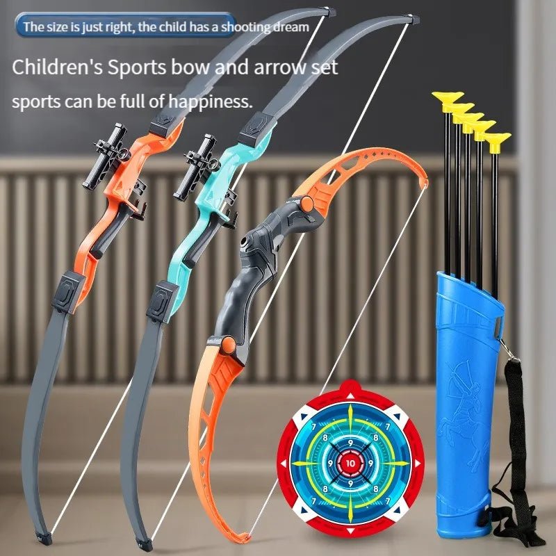 52Cm Bow and Arrow Toy Set for Children Archery Practice Recurve Outdoor Sorts Shooting Toy with Target Boys Kids Gifts - Absolute Discounts