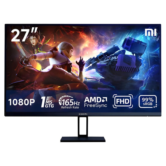 Xiaomi Vertical HDMI Computer Monitor 27 inch 165Hz IPS FHD 1ms 1080P 99% sRGB LCD Desktop PC Gaming Computer Screen Monitors Ultra Thin FreeSync Premium with DisplayPort - Absolute Discounts