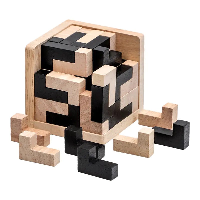 3D Wooden Cube Puzzle Toy - Absolute Discounts