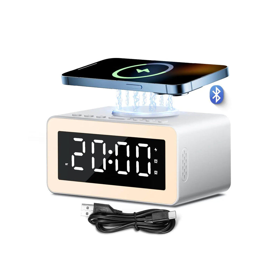 Dual Speaker White Noise Sound Machine with 5.3 Bluetooth Wireless Charging White Noise Machine for Sleeping with Soothing Music Dimmable Night Light Sleep Timer & Alarm Clock for Baby Adult Bedroom - Absolute Discounts