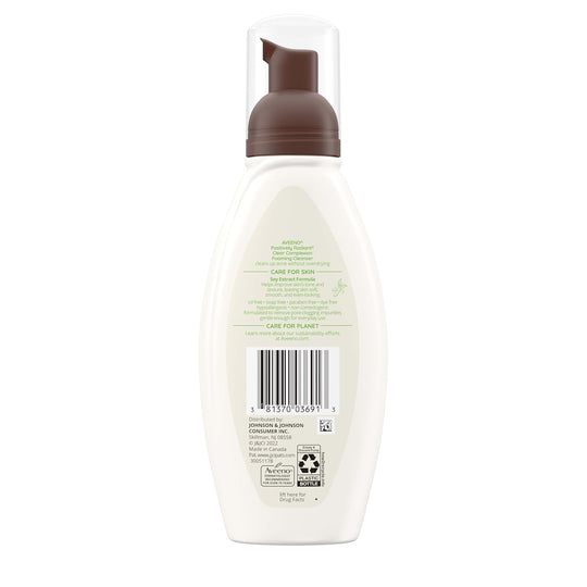 Aveeno Clear Complexion Foaming Oil - Free Facial Cleanser with Soy Extract & 0.5% Salicylic Acid, Acne Treatment Face Wash for Acne - Prone Skin, Sulfate - Free & Hypoallergenic, 6 Fl. Oz - Absolute Discounts