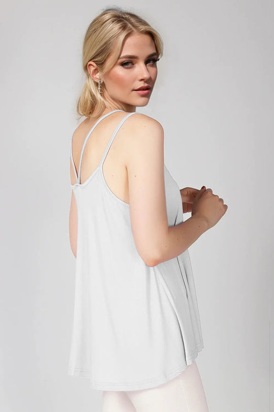 Basic Bae Bamboo Scoop Neck Double Spaghetti Straps Cami - Absolute Discounts