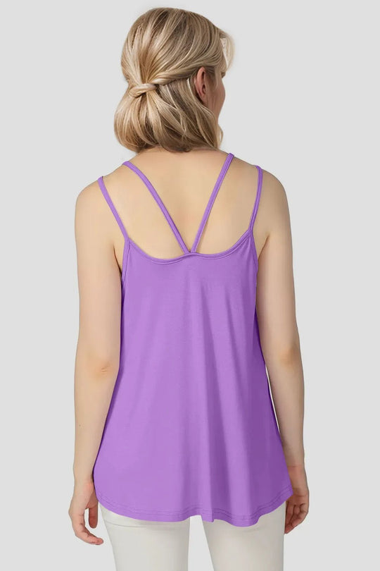 Basic Bae Bamboo Scoop Neck Double Spaghetti Straps Cami - Absolute Discounts