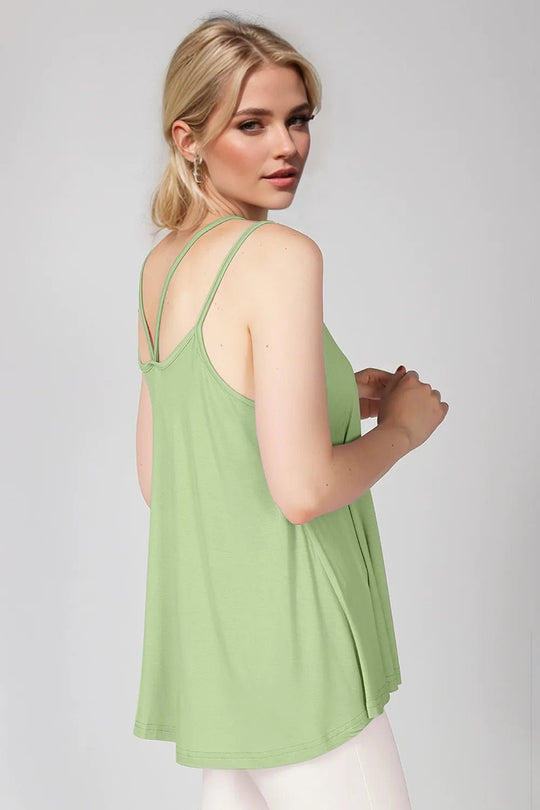 Basic Bae Bamboo Scoop Neck Double Spaghetti Straps Cami - Absolute Discounts