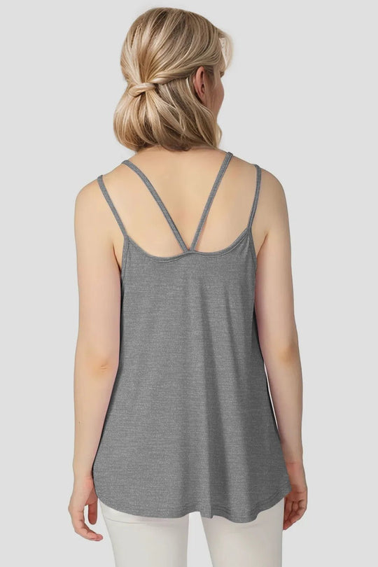 Basic Bae Bamboo Scoop Neck Double Spaghetti Straps Cami - Absolute Discounts