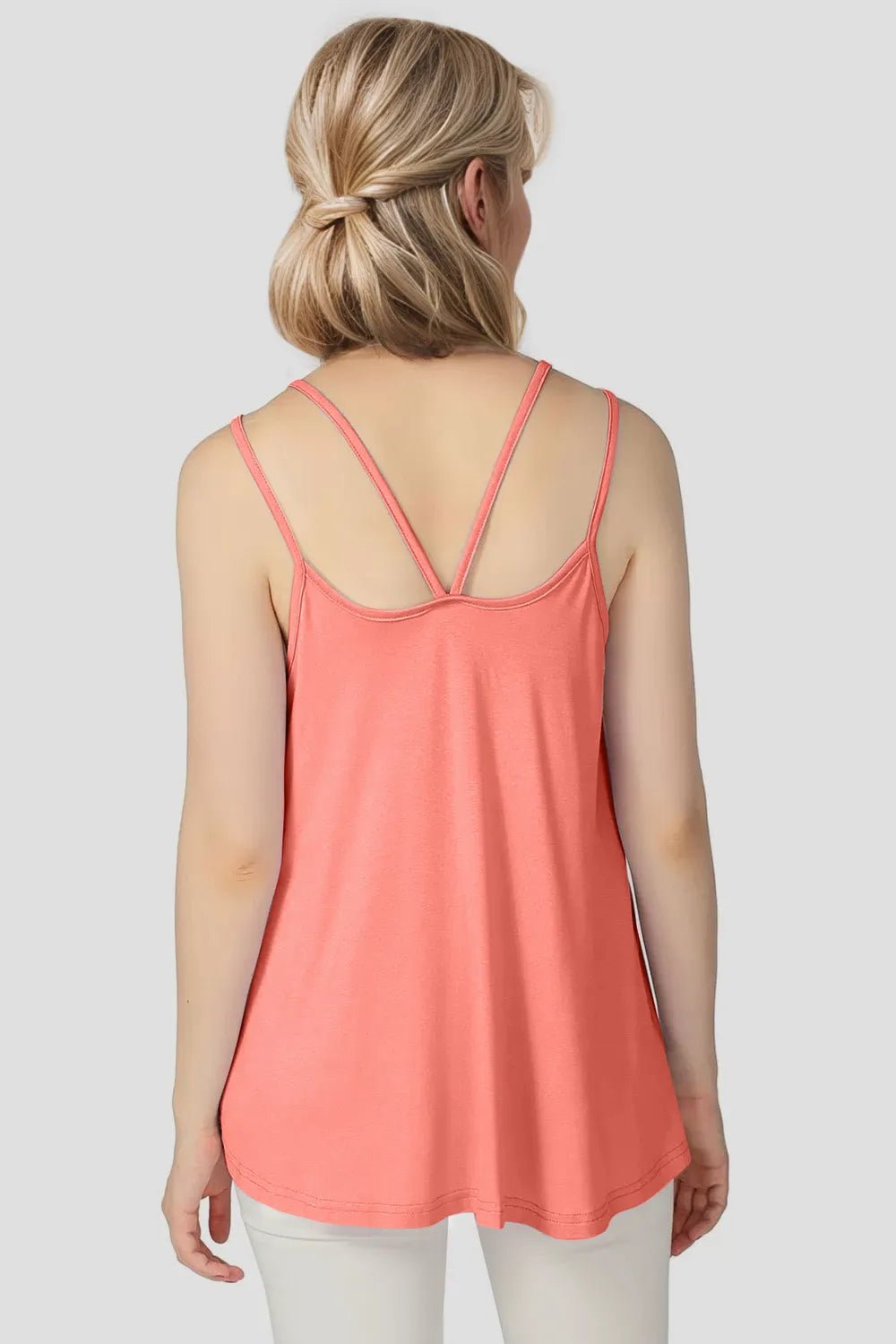 Basic Bae Bamboo Scoop Neck Double Spaghetti Straps Cami - Absolute Discounts