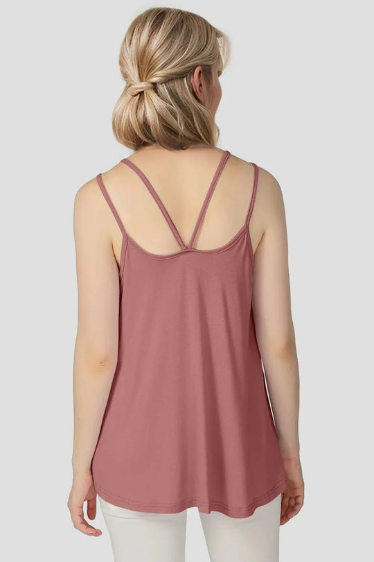 Basic Bae Bamboo Scoop Neck Double Spaghetti Straps Cami - Absolute Discounts