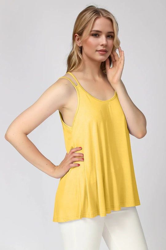 Basic Bae Bamboo Scoop Neck Double Spaghetti Straps Cami - Absolute Discounts