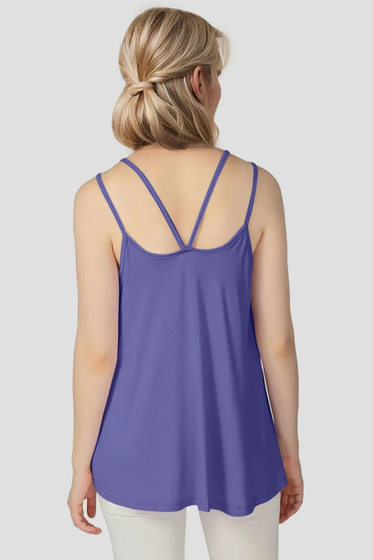 Basic Bae Bamboo Scoop Neck Double Spaghetti Straps Cami - Absolute Discounts