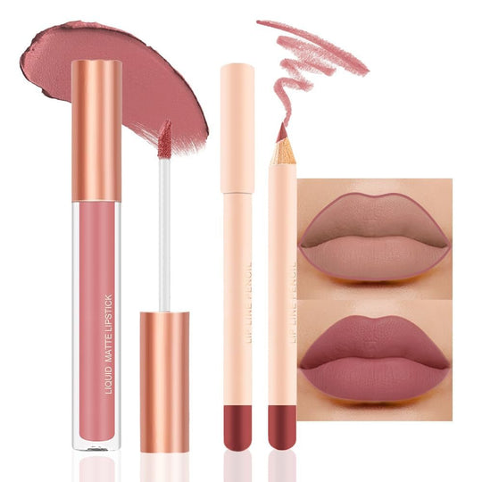 BINGBRUSH Colors Liquid Matte Lipstick and Lipliner Pack Set, 24 Hour Waterproof - Absolute Discounts