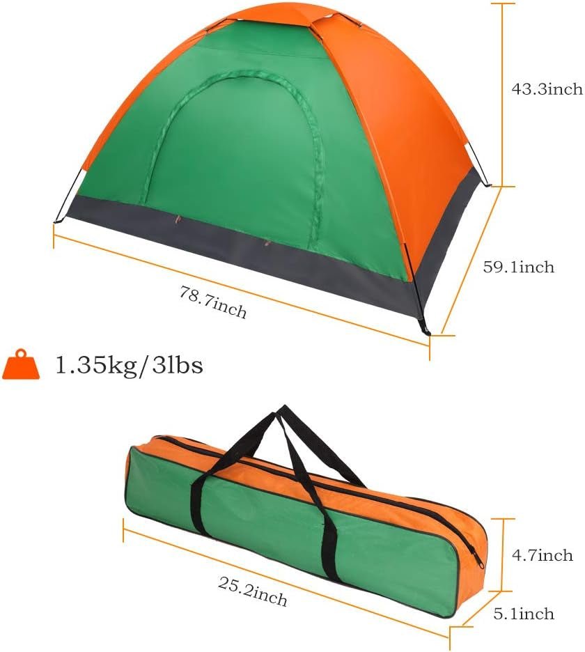 Camping Tent,Waterproof Camping Dome Tent for Outdoor Beach Camping Hiking Backpacking (2 - Person) - Absolute Discounts