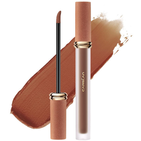 Matte Liquid Lipstick - Longwear, No - Budge, Highly Pigmented Lipcolor for All Skin Women, AM12 Peach Cream - Absolute Discounts