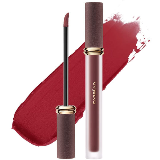 Matte Liquid Lipstick - Longwear, No - Budge, Highly Pigmented Lipcolor for All Skin Women, AM12 Peach Cream - Absolute Discounts