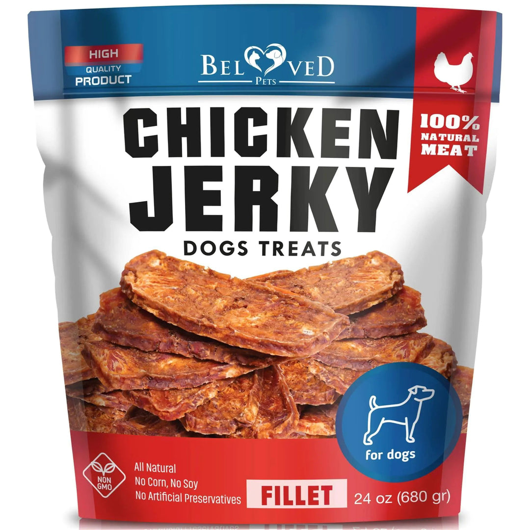 Chicken Jerky Dog Treats 1.5 Lb Human Grade Pet Snacks Grain Free Dried Strips - Absolute Discounts