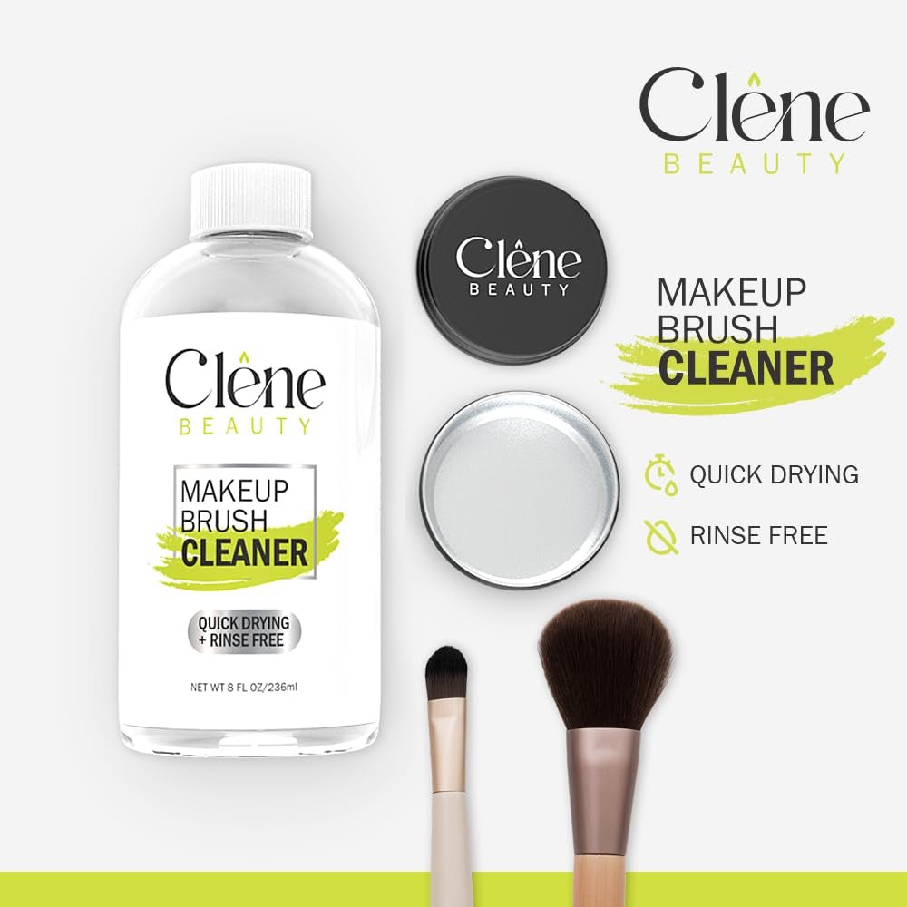 Makeup Brush Cleaner - Makeup Brush Cleaner Solution - Rinse Free - Quick Drying Make up Brush Cleaner - Removes Oily Foundation - Deep Cleaning for Makeup Brushes (8 Oz Kit) - Absolute Discounts