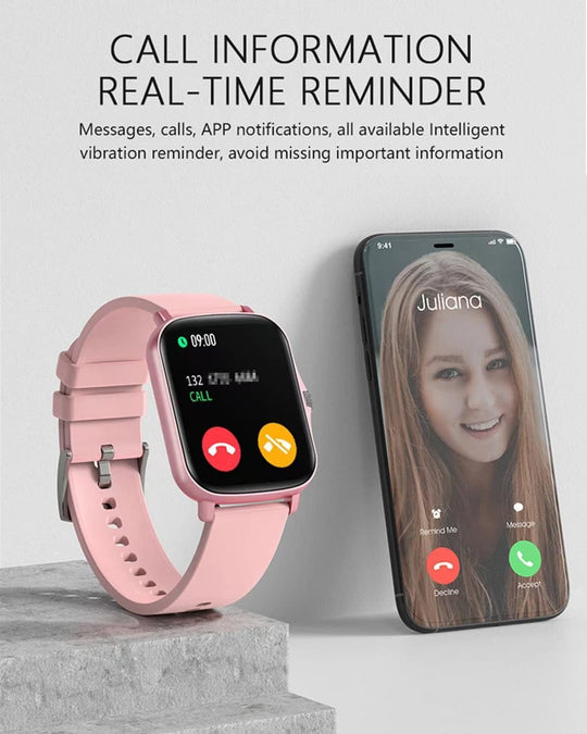 Smart Fitness Tracker Watch for Android/IOS (Rose Gold) - Absolute Discounts