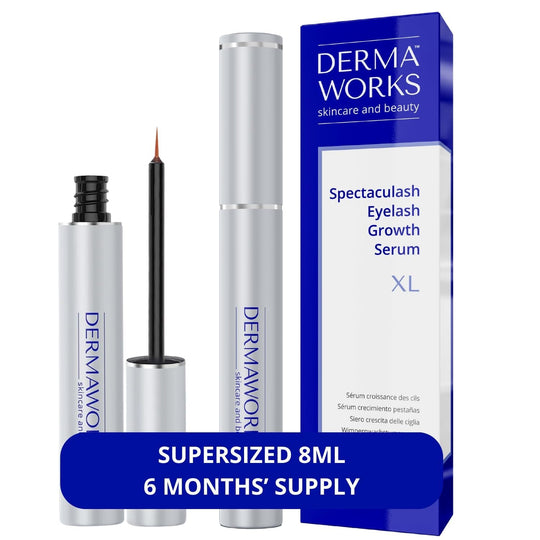 SPECTACULASH XL LASH SERUM for Eyelash Growth & Volume - Big Lashes Eyelash Growth Serum for Longer, Fuller, Natural Lashes - Suero Para Pestañas Crecimiento - Lash Conditioner & Boost - DERMAWORKS - Absolute Discounts
