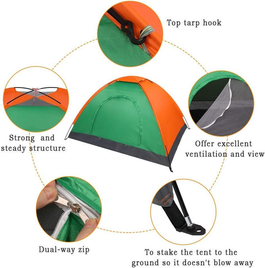 Camping Tent,Waterproof Camping Dome Tent for Outdoor Beach Camping Hiking Backpacking (2 - Person) - Absolute Discounts