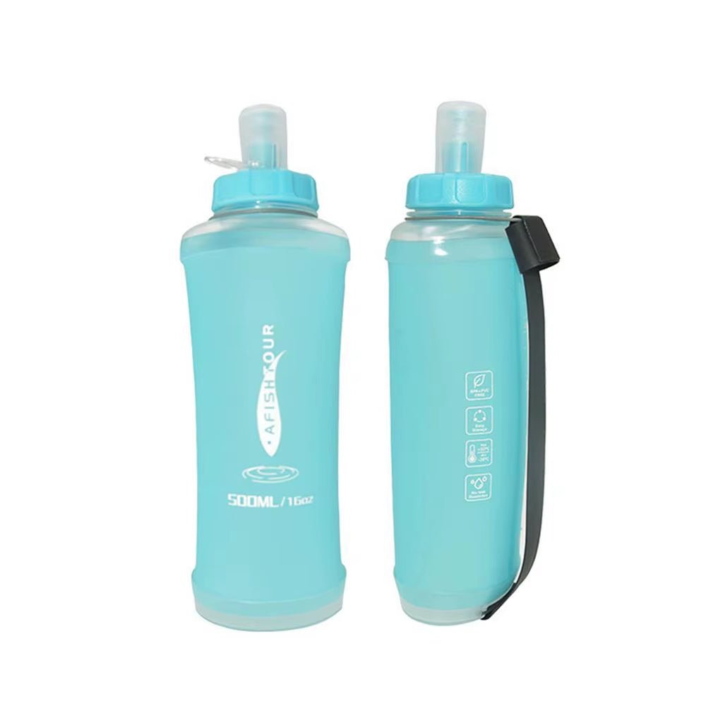 Sports Water Bottle Flexible Reusable Water Bottle Expandable Water Bottle Squeeze Water Bottl Gym Water Bottle with Nozzle For - Absolute Discounts