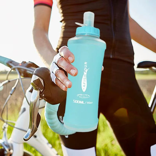 Sports Water Bottle Flexible Reusable Water Bottle Expandable Water Bottle Squeeze Water Bottl Gym Water Bottle with Nozzle For - Absolute Discounts