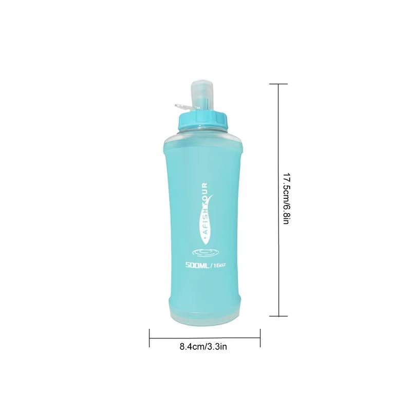 Sports Water Bottle Flexible Reusable Water Bottle Expandable Water Bottle Squeeze Water Bottl Gym Water Bottle with Nozzle For - Absolute Discounts