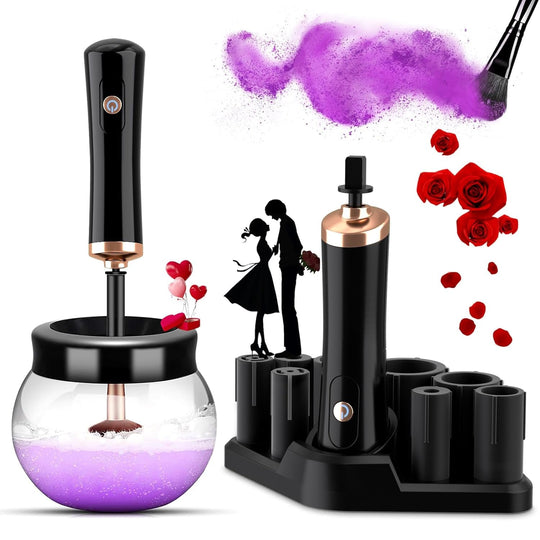 Pro 2019 Upgraded Electric Makeup Brush Cleaner and Dryer,Dotsog Automatic Brush Spinner for All Brushes,Wash and Dry in Seconds,With 8 Size Rubber Collars - Absolute Discounts