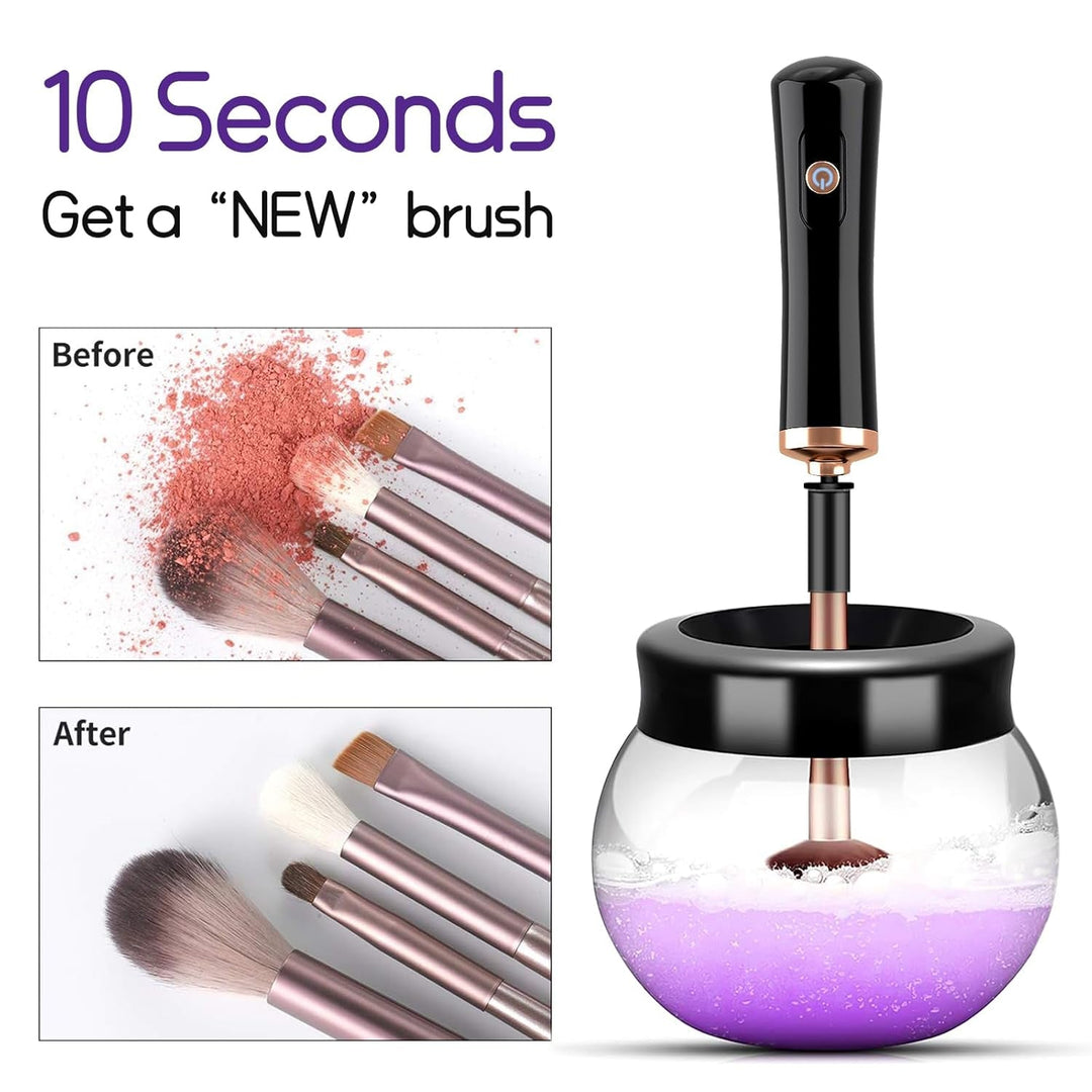 Pro 2019 Upgraded Electric Makeup Brush Cleaner and Dryer,Dotsog Automatic Brush Spinner for All Brushes,Wash and Dry in Seconds,With 8 Size Rubber Collars - Absolute Discounts