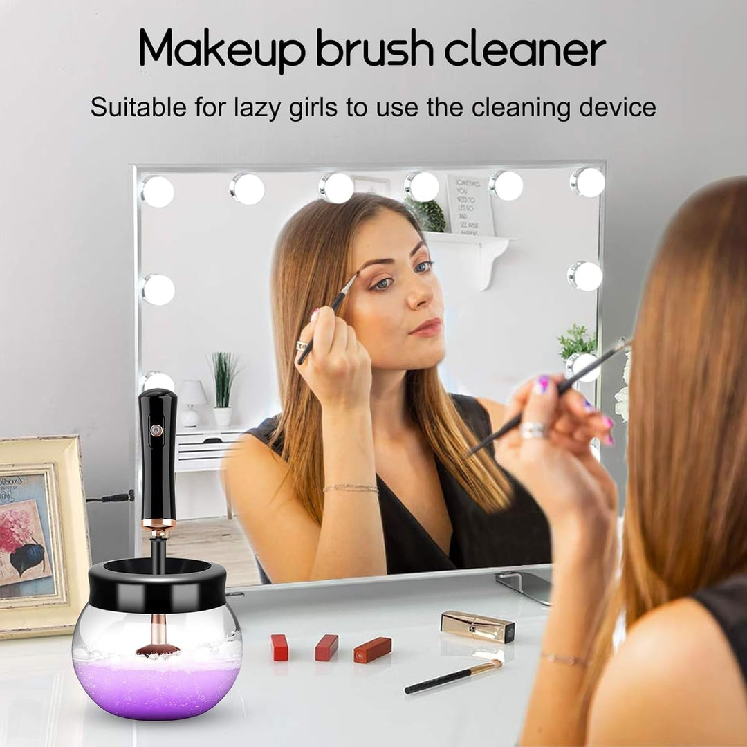 Pro 2019 Upgraded Electric Makeup Brush Cleaner and Dryer,Dotsog Automatic Brush Spinner for All Brushes,Wash and Dry in Seconds,With 8 Size Rubber Collars - Absolute Discounts