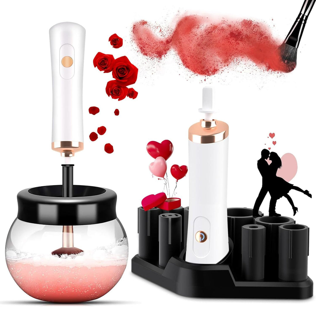 Pro 2019 Upgraded Electric Makeup Brush Cleaner and Dryer,Dotsog Automatic Brush Spinner for All Brushes,Wash and Dry in Seconds,With 8 Size Rubber Collars - Absolute Discounts