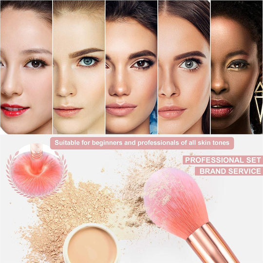 DUAIU Professional Makeup Brushes Set 16PCS Marble Handle with 4Pcs Sponge Blenders Foundation Brushes Eyeshadow Brush Lip Brush Silicone Face Mask Brush Make up Tool - Absolute Discounts