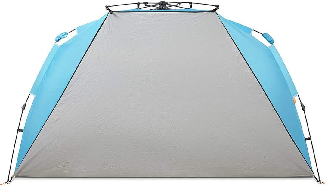 Easthills Outdoors Instant Shader Dark Shelter XL Beach Tent 99" Wide for 4 - 6 Person Sun Shelter UPF 50+ with Extended Zippered Porch Pacific Blue - Absolute Discounts