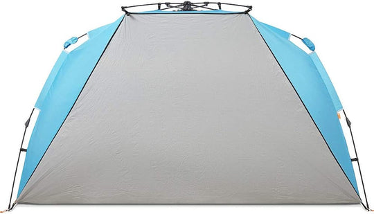 Easthills Outdoors Instant Shader Dark Shelter XL Beach Tent 99" Wide for 4 - 6 Person Sun Shelter UPF 50+ with Extended Zippered Porch Pacific Blue - Absolute Discounts