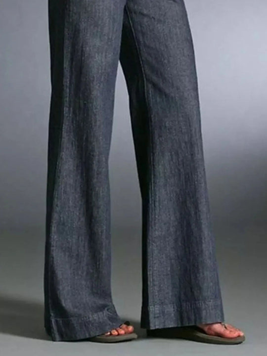 Full Size High - Waisted Wide - Leg Wash Jeans Plus Size - Absolute Discounts