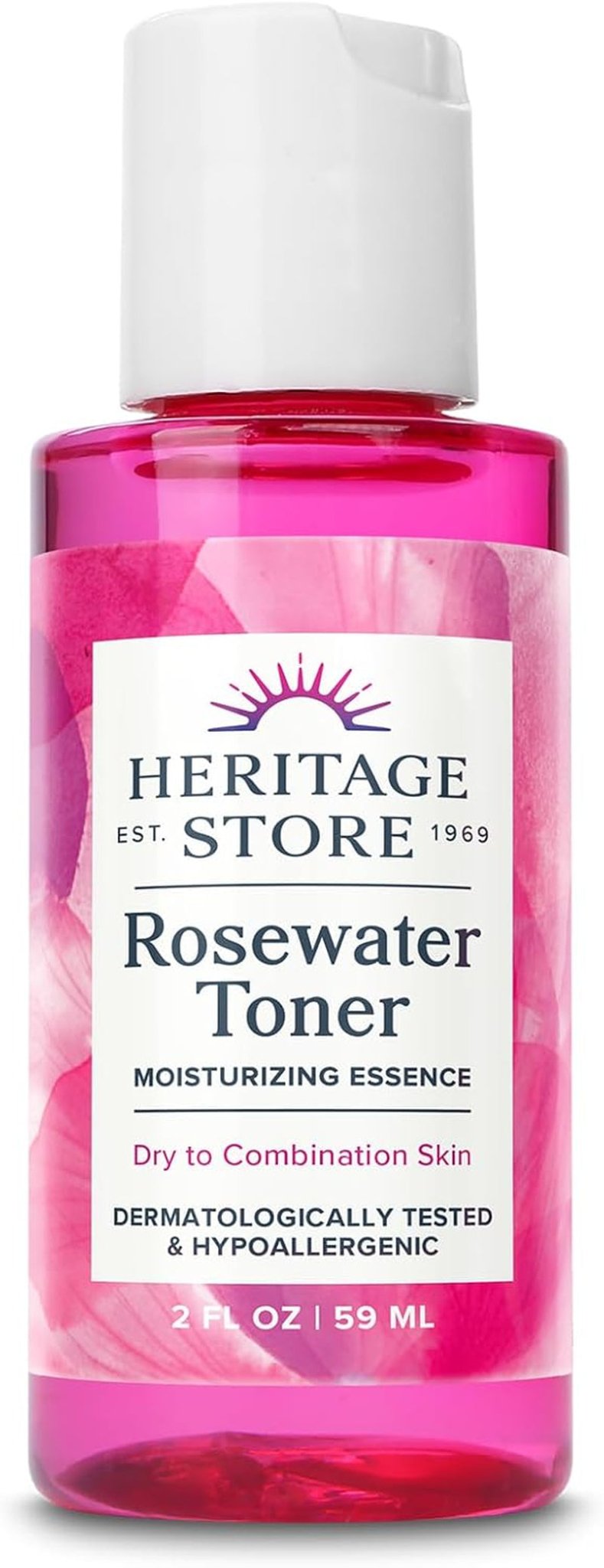 HERITAGE STORE Rosewater Facial Toner with Hyaluronic Acid, Dry to Combination Skin, Hydrating Toner Refines Pores, Minimizes Look of Fine Lines and Wrinkles, Hypoallergenic, Vegan, Cruelty Free, 8Oz - Absolute Discounts