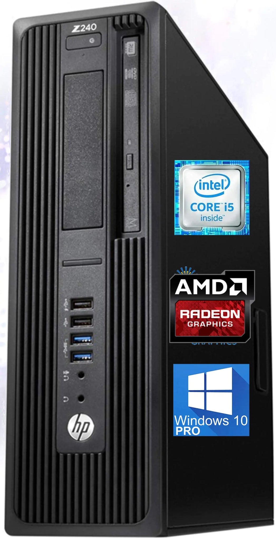 HP Z240 Workstation SFF Desktop PC Intel Core i5 - 6500 Upto 3.60GHz 16GB RAM 1TB SSD AMD Radeon HD 8570 1GB 4K DisplayPort HDMI DVI AC Wi - Fi Bluetooth - Windows 10 Pro (Renewed) - Absolute Discounts