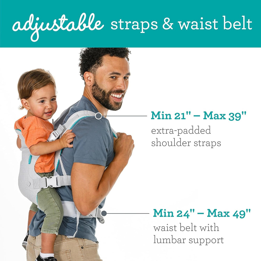 Infantino Flip 4 - In - 1 Light & Airy Convertible Baby Carrier, Adjustable, Ergonomic Babywearing, Registry Essential, Baby Carrier for Newborn to Toddler - Absolute Discounts
