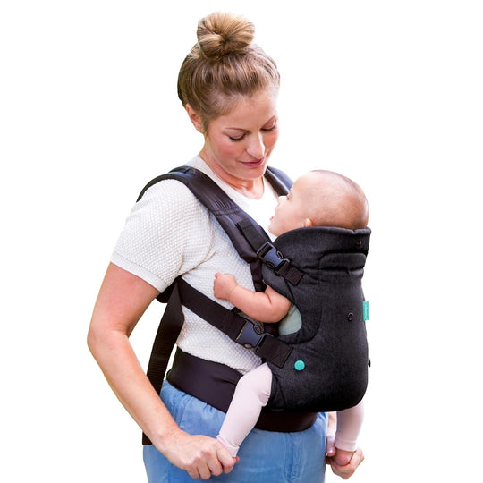 Infantino Flip 4 - In - 1 Light & Airy Convertible Baby Carrier, Adjustable, Ergonomic Babywearing, Registry Essential, Baby Carrier for Newborn to Toddler - Absolute Discounts