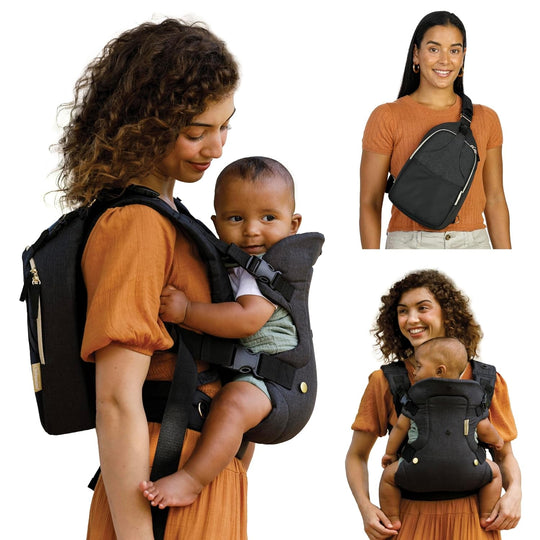 Infantino Flip 4 - In - 1 Light & Airy Convertible Baby Carrier, Adjustable, Ergonomic Babywearing, Registry Essential, Baby Carrier for Newborn to Toddler - Absolute Discounts