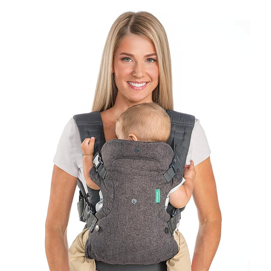 Infantino Flip 4 - In - 1 Light & Airy Convertible Baby Carrier, Adjustable, Ergonomic Babywearing, Registry Essential, Baby Carrier for Newborn to Toddler - Absolute Discounts