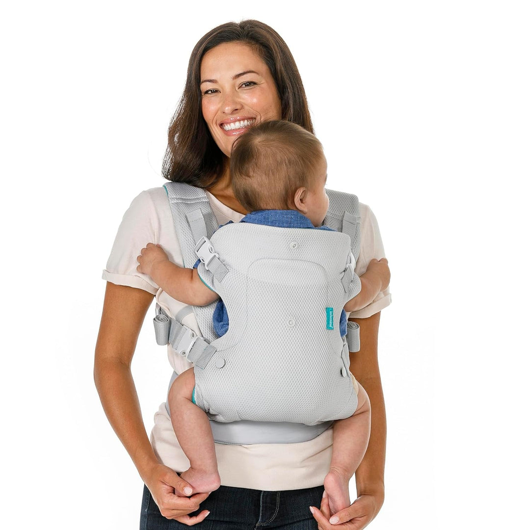 Infantino Flip 4 - In - 1 Light & Airy Convertible Baby Carrier, Adjustable, Ergonomic Babywearing, Registry Essential, Baby Carrier for Newborn to Toddler - Absolute Discounts