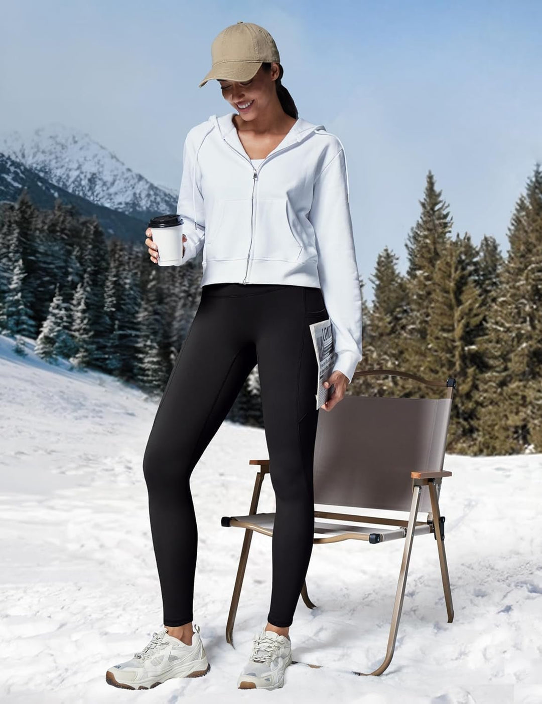 IUGA Women'S Fleece Lined Leggings with Pockets Winter Warm Thermal Leggings for Women High Waisted Yoga Pants - Absolute Discounts