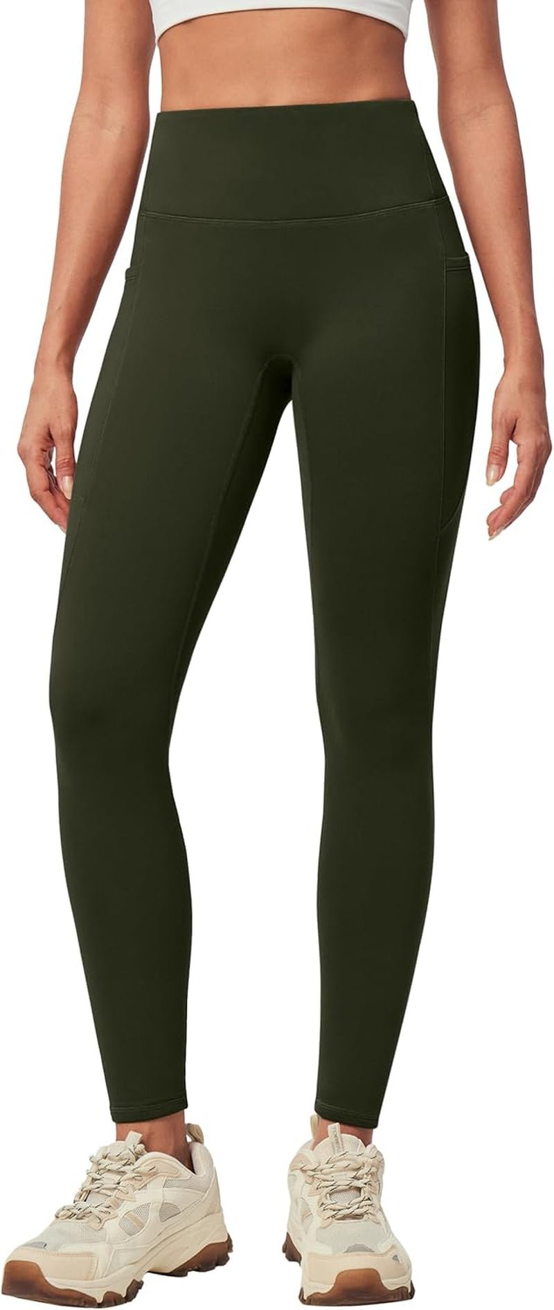 IUGA Women'S Fleece Lined Leggings with Pockets Winter Warm Thermal Leggings for Women High Waisted Yoga Pants - Absolute Discounts