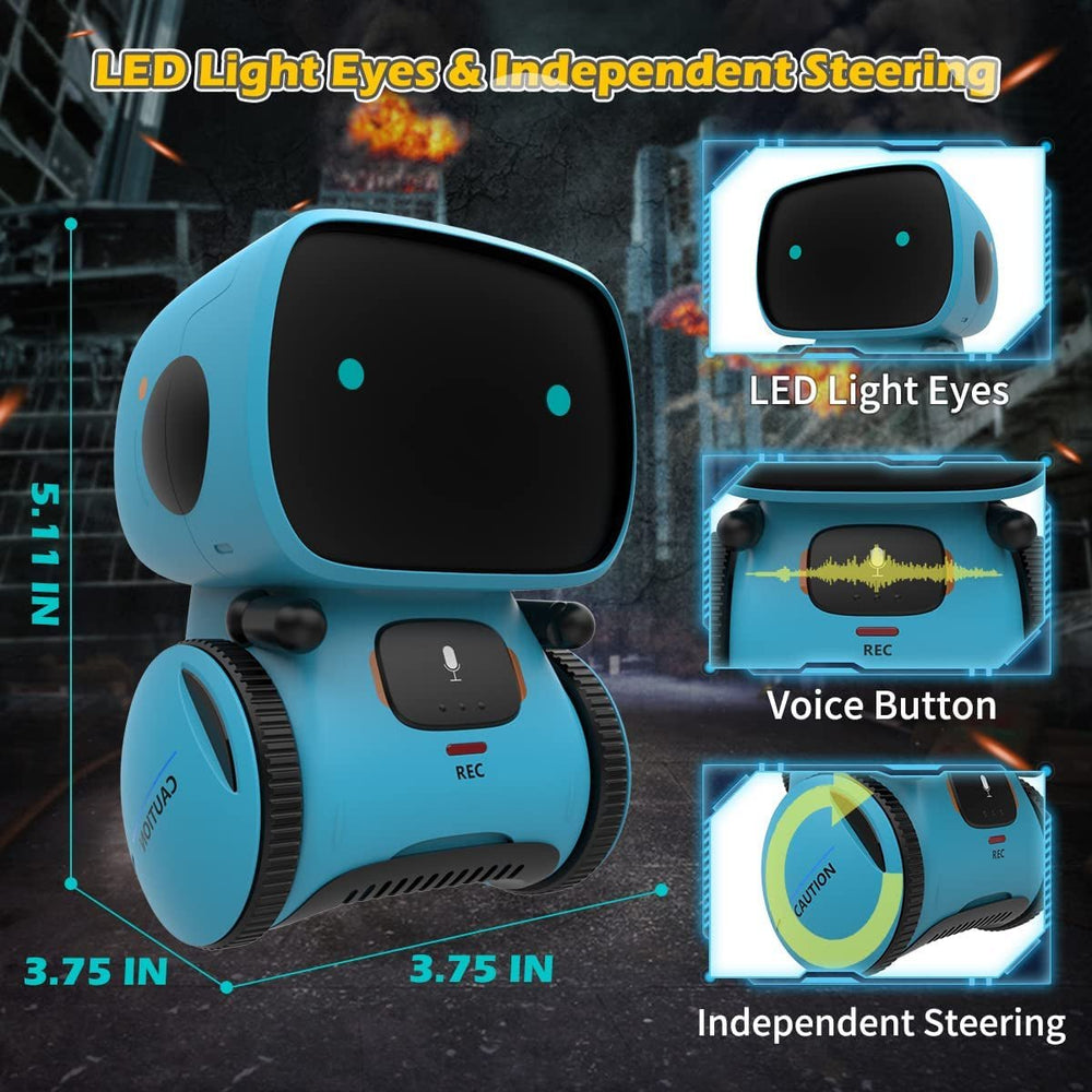 Kaekid Robots for Kids, Interactive Smart Robotic with Touch Sensor, Voice Control, Speech Recognition, Singing, Dancing, Repeating and Recording, Robot Toy for 3 4 5 6 7 8 Year Old Boys Girls - Absolute Discounts