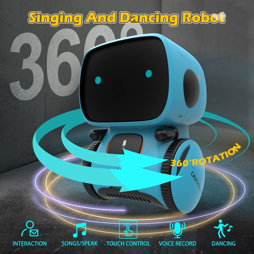 Kaekid Robots for Kids, Interactive Smart Robotic with Touch Sensor, Voice Control, Speech Recognition, Singing, Dancing, Repeating and Recording, Robot Toy for 3 4 5 6 7 8 Year Old Boys Girls - Absolute Discounts