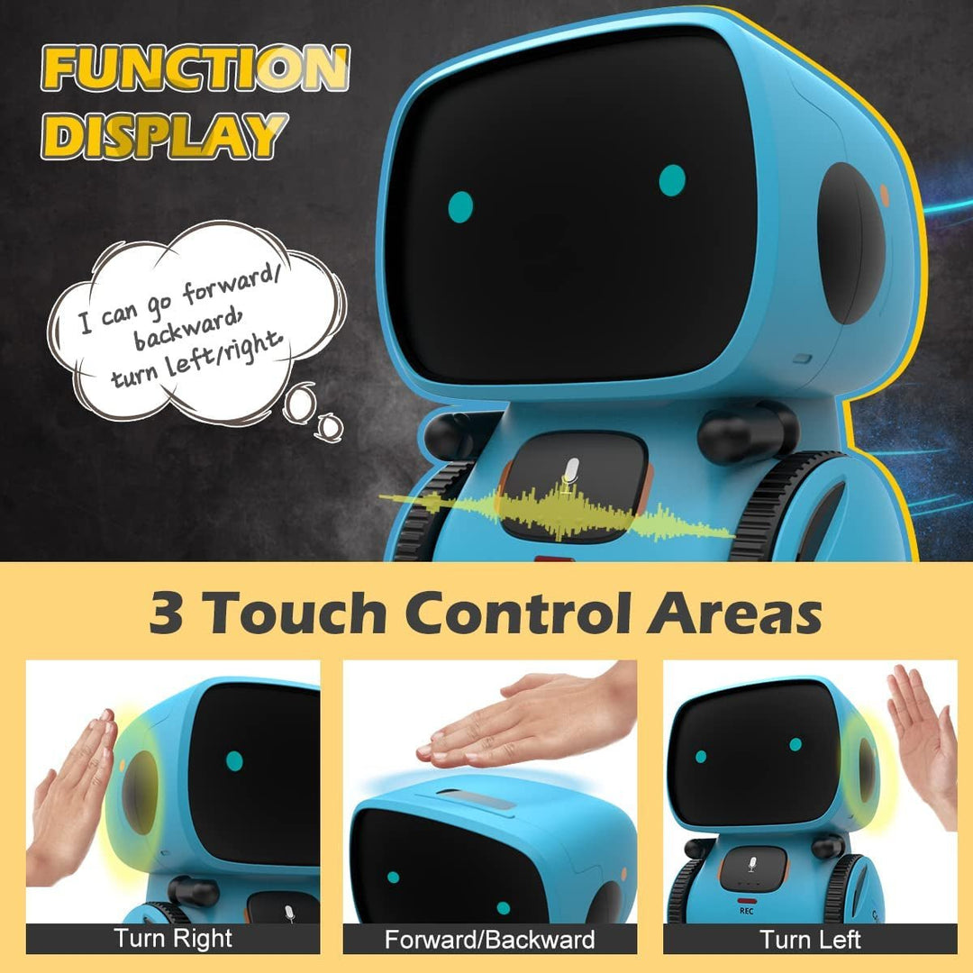 Kaekid Robots for Kids, Interactive Smart Robotic with Touch Sensor, Voice Control, Speech Recognition, Singing, Dancing, Repeating and Recording, Robot Toy for 3 4 5 6 7 8 Year Old Boys Girls - Absolute Discounts