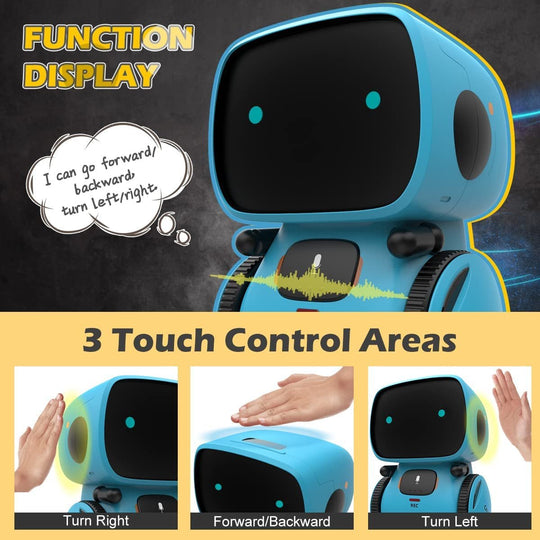 Kaekid Robots for Kids, Interactive Smart Robotic with Touch Sensor, Voice Control, Speech Recognition, Singing, Dancing, Repeating and Recording, Robot Toy for 3 4 5 6 7 8 Year Old Boys Girls - Absolute Discounts